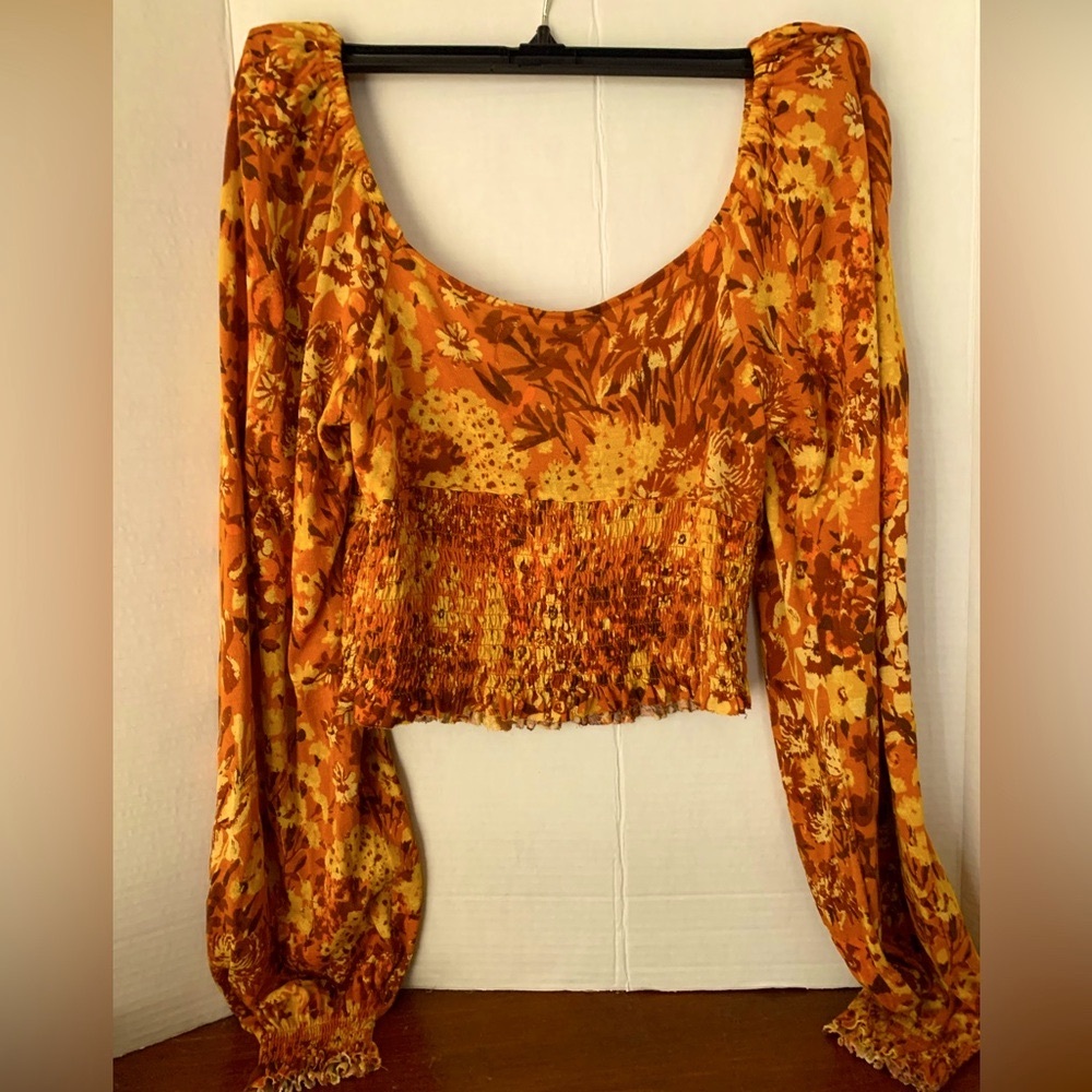 Y2K Urban outfitters Floral Long Ballon Sleeves size Large Fairy